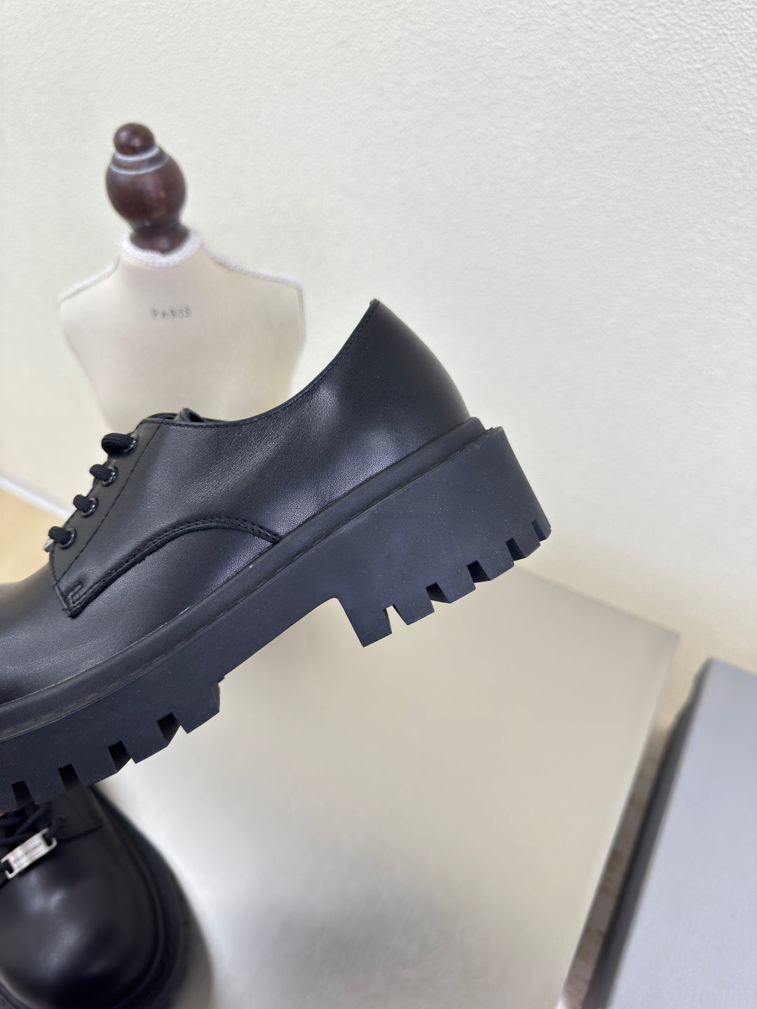 STOMPER DERBY IN BLACK SOFT LAMBSKIN - 35