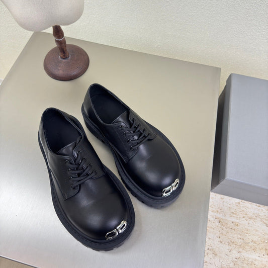 STOMPER DERBY IN BLACK SOFT BULLSKIN - 35
