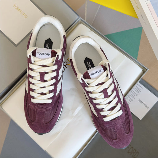 КРОСІВКИ TOM FORD 26S З ВИННО-ЧЕРВОНОЇ ЗАМШІ