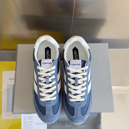 КРОСІВКИ TOM FORD 26S З СИНЬОЇ ЗАМШІ