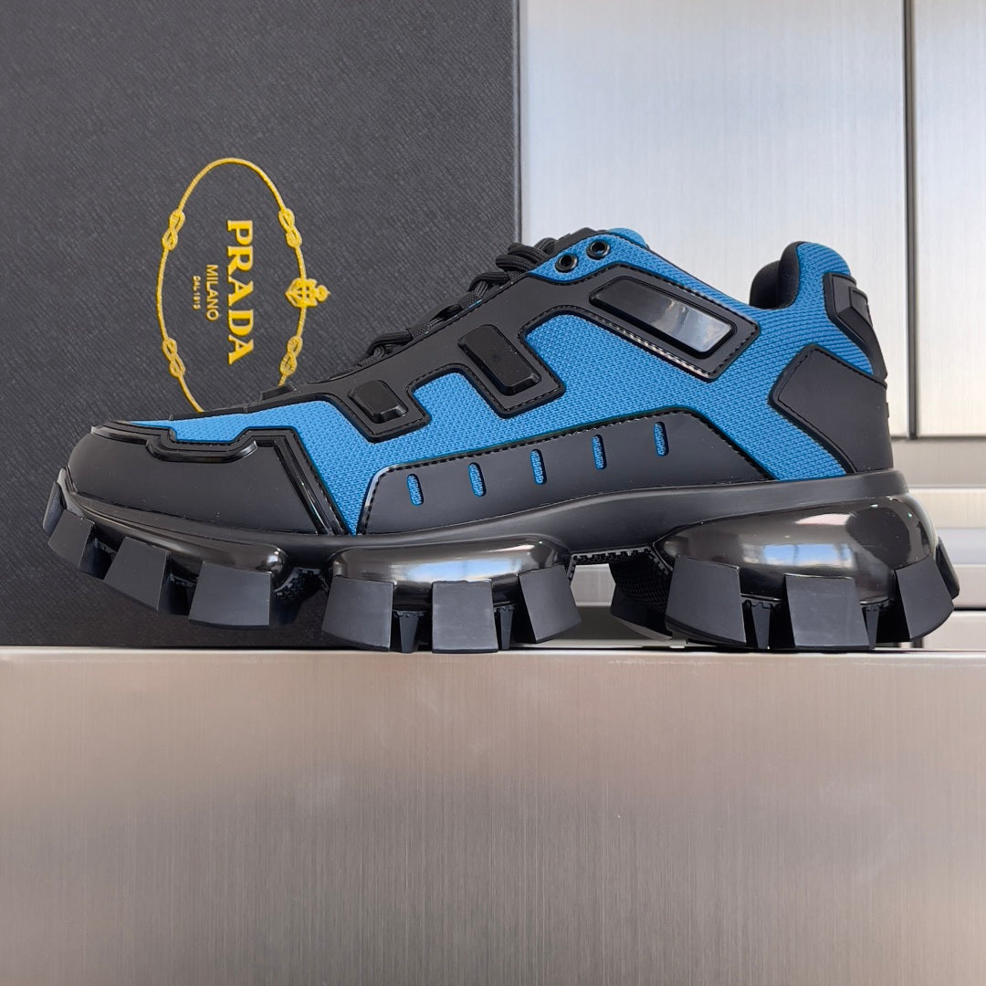 КРОСІВКИ PRADA 26S CLOUDBUST THUNDER 60 ММ ІЗ СІТЧАСТОЇ ТКАНИНИ СИНЬОГО КОЛЬОРУ
