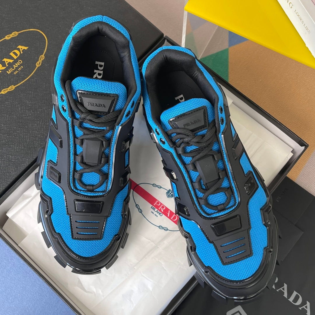 КРОСІВКИ PRADA 26S CLOUDBUST THUNDER 60 ММ ІЗ СІТЧАСТОЇ ТКАНИНИ СИНЬОГО КОЛЬОРУ