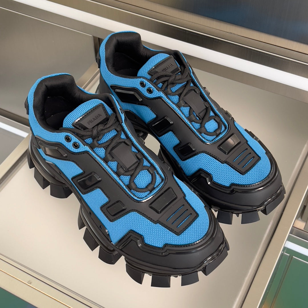 КРОСІВКИ PRADA 26S CLOUDBUST THUNDER 60 ММ ІЗ СІТЧАСТОЇ ТКАНИНИ СИНЬОГО КОЛЬОРУ