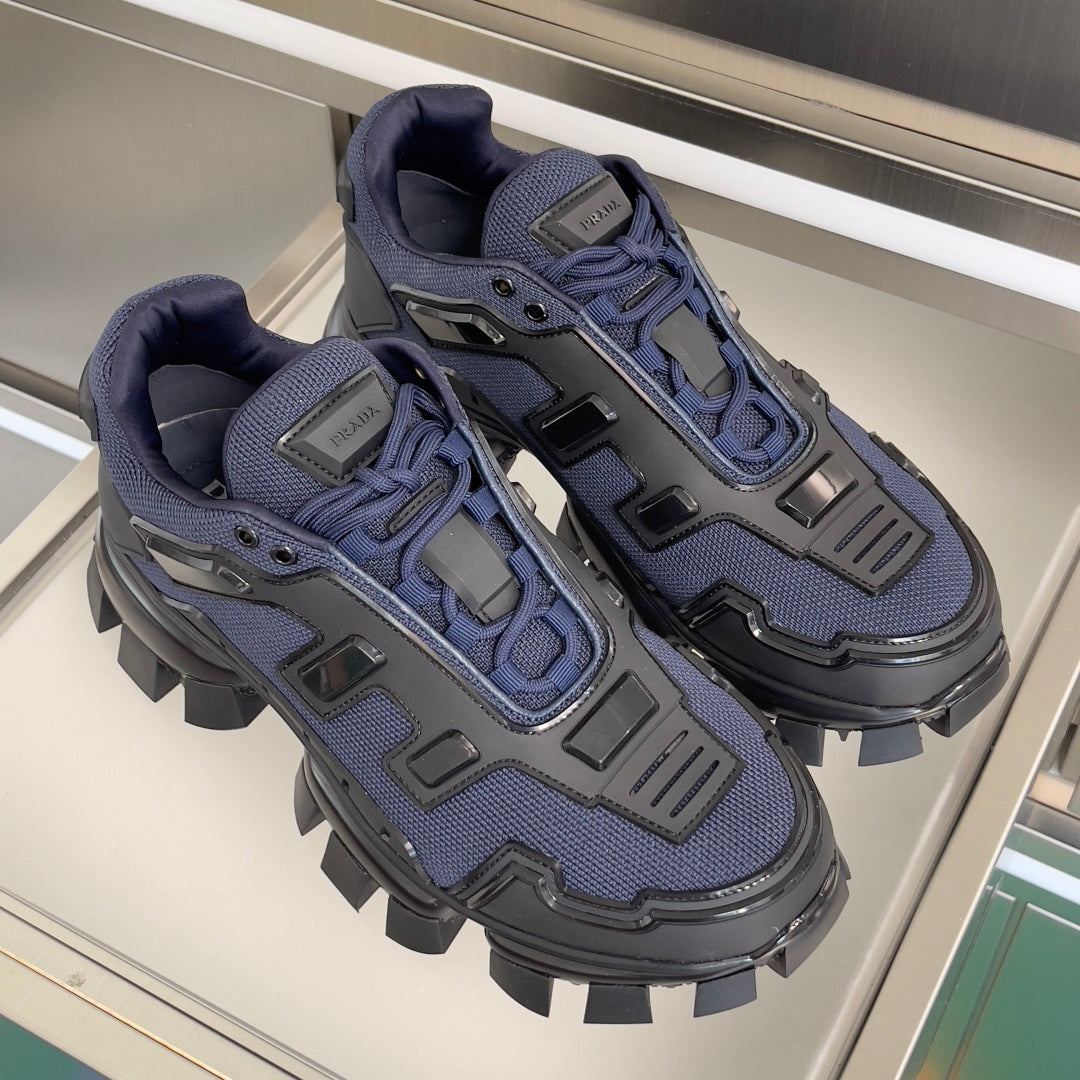 КРОСІВКИ PRADA 26S CLOUDBUST THUNDER 60 ММ З СІТЧАТОЇ ТКАНИНИ СИНЬОГО КОЛЬОРУ