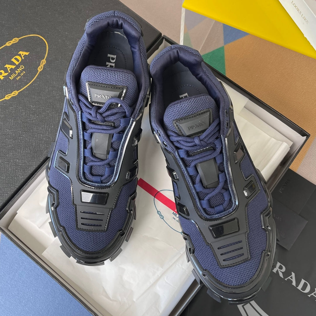 КРОСІВКИ PRADA 26S CLOUDBUST THUNDER 60 ММ З СІТЧАТОЇ ТКАНИНИ СИНЬОГО КОЛЬОРУ
