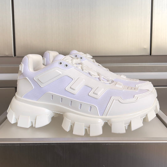 КРОСІВКИ PRADA 26S CLOUDBUST THUNDER 60 ММ З БІЛОЇ СІТЧАСТОЇ ТКАНИНИ