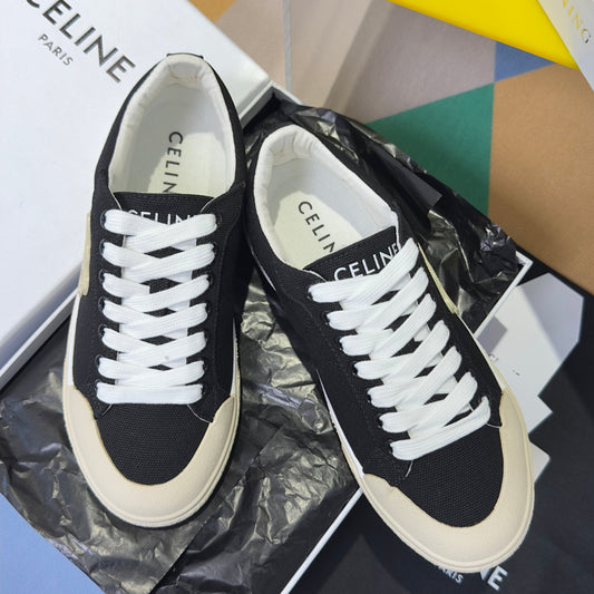 КРОСІВКИ CELINE 26S НА ШНУРІВЦІ З ЧОРНОГО ПОЛОТНА