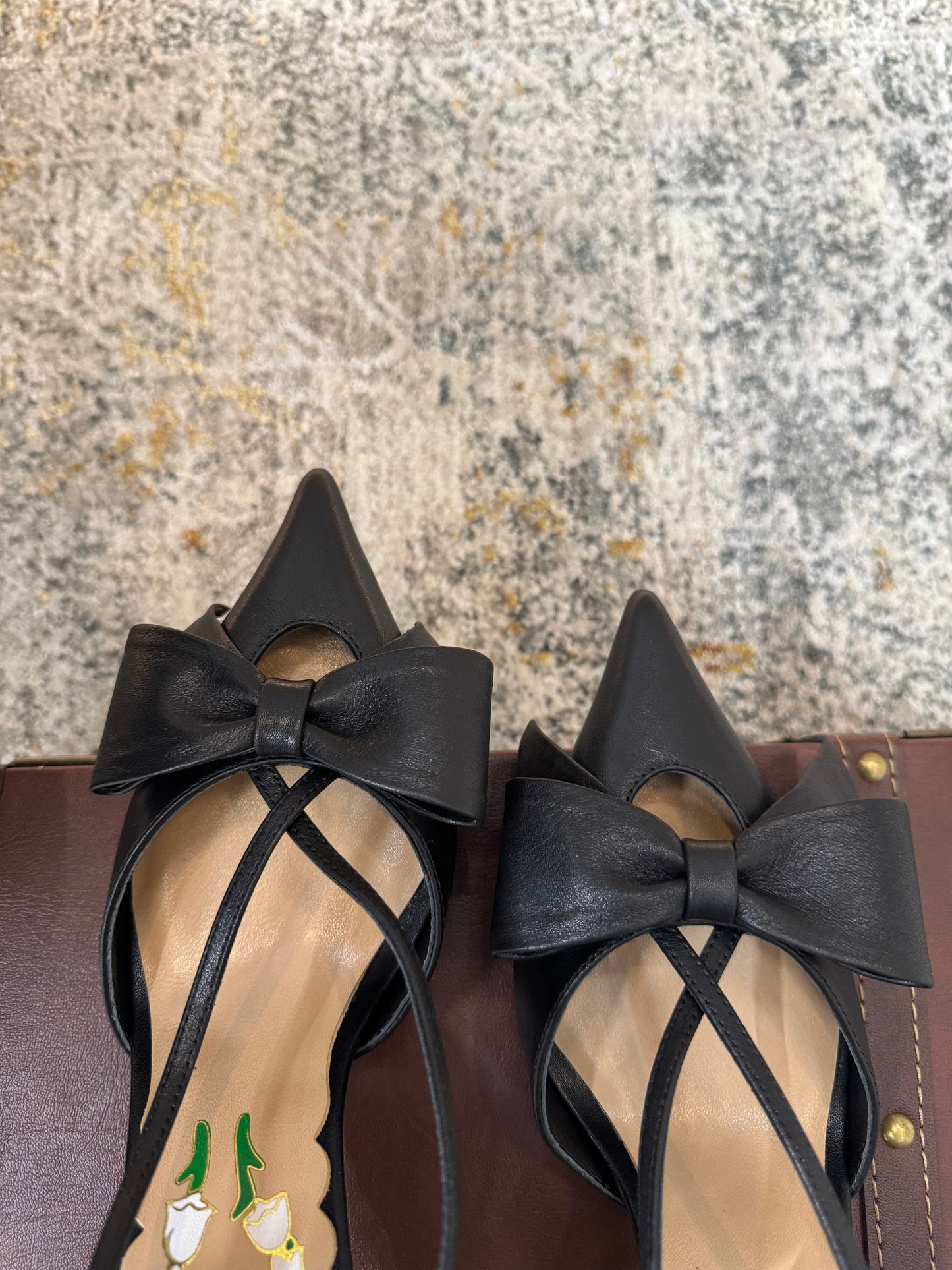 VLTN HIGH HEEL 25S 80 MM IN BLACK CALFSKIN WITH BOW - 35