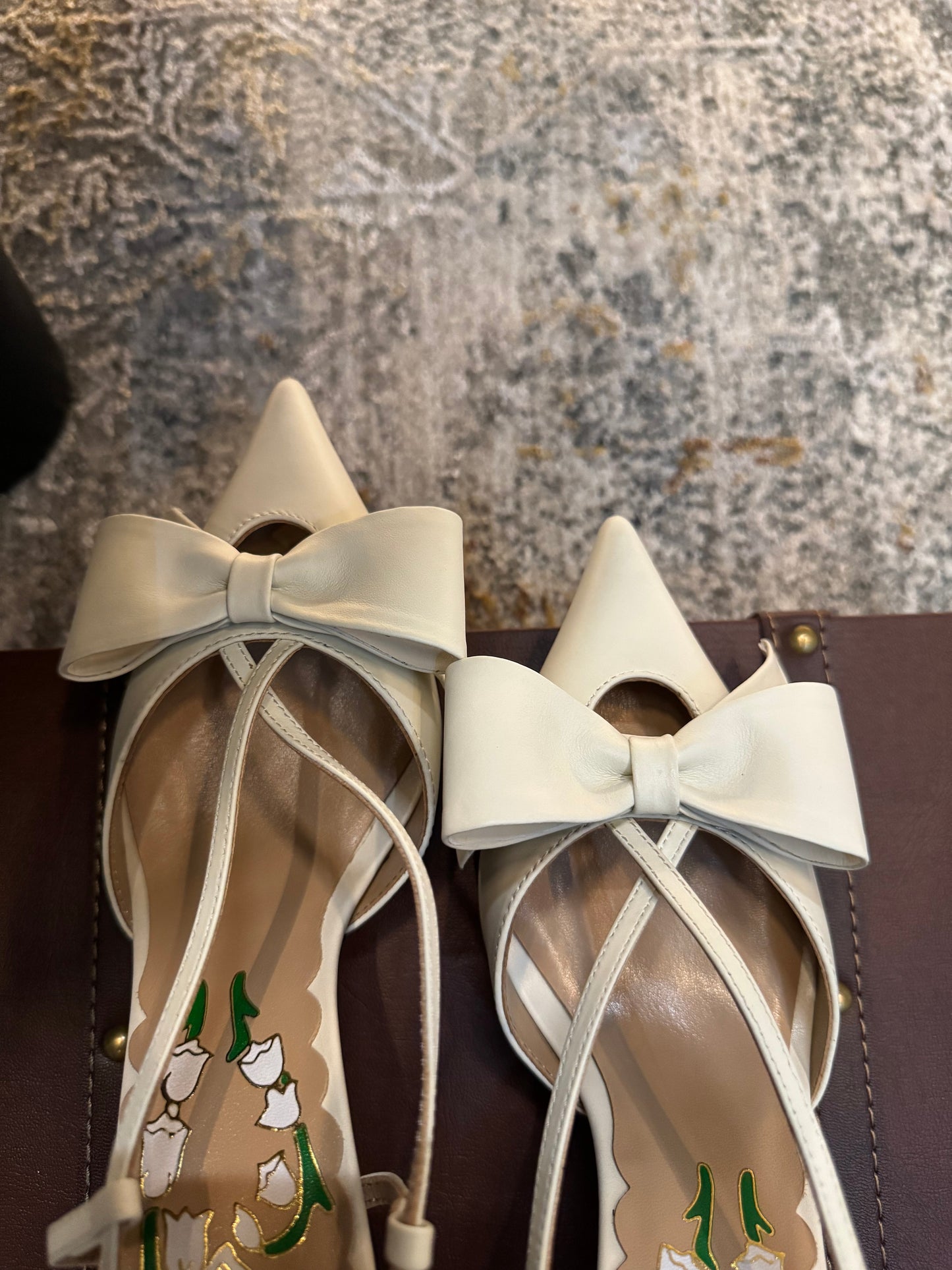 VLTN HIGH HEEL 25S 80 MM IN WHITE CALFSKIN WITH BOW - 35