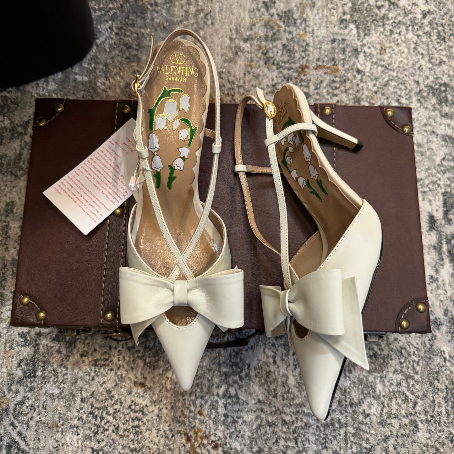 VLTN HIGH HEEL 25S 80 MM IN WHITE CALFSKIN WITH BOW - 35