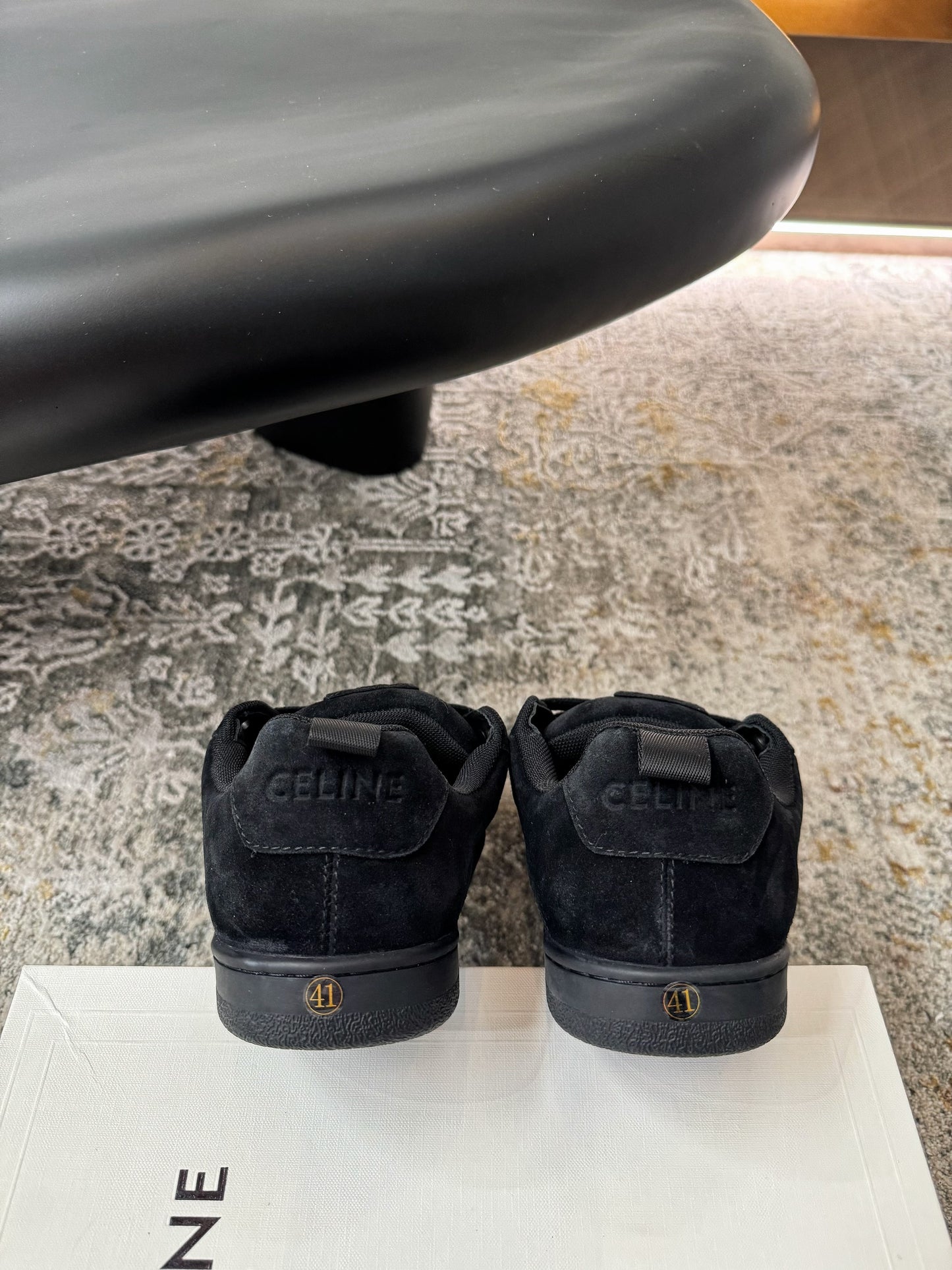 CELINE 26S SNEAKER IN BLACK SUEDE