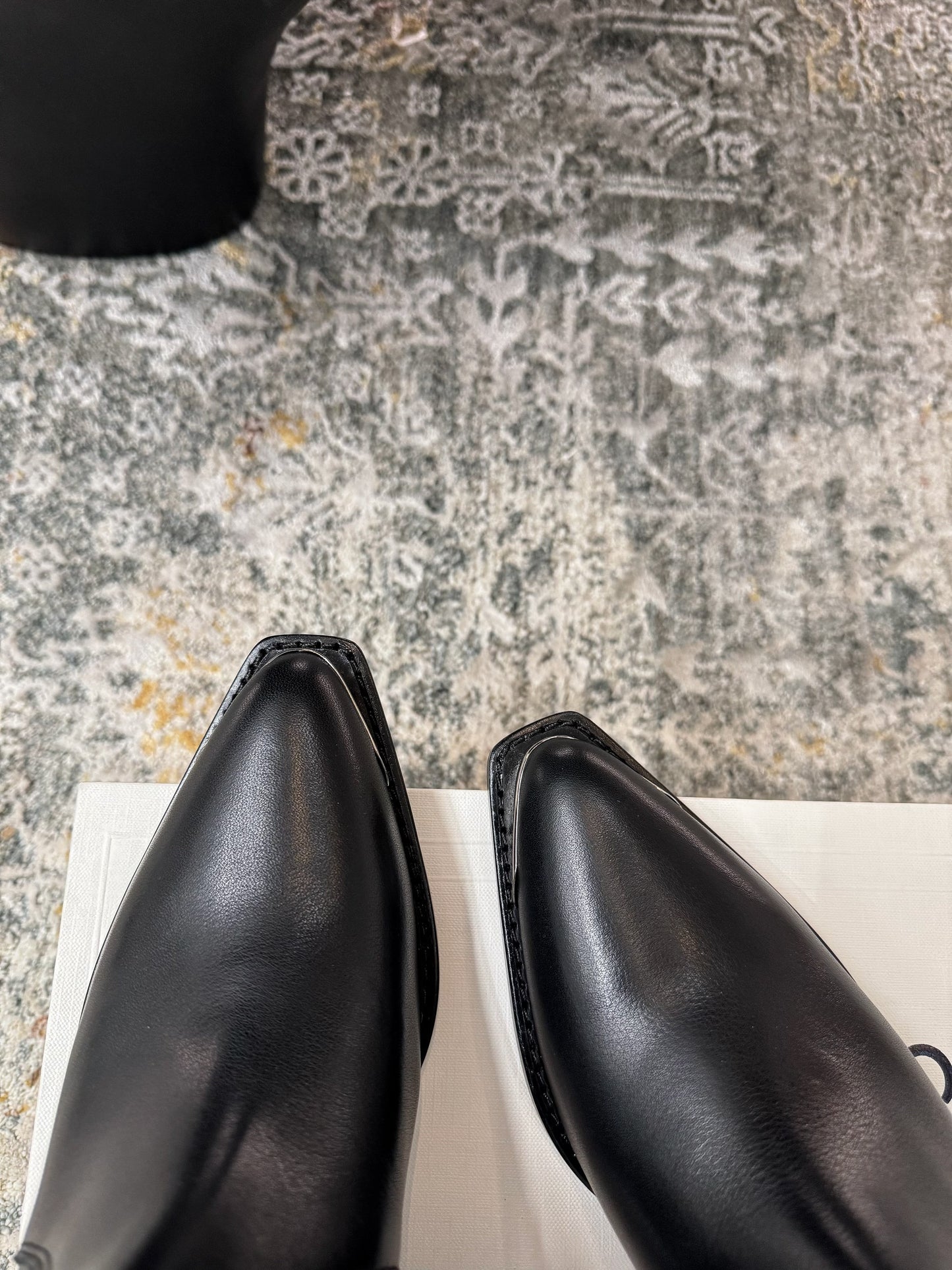 CELINE 26S ANKLE BOOTS 55 MM IN BLACK CALFSKIN