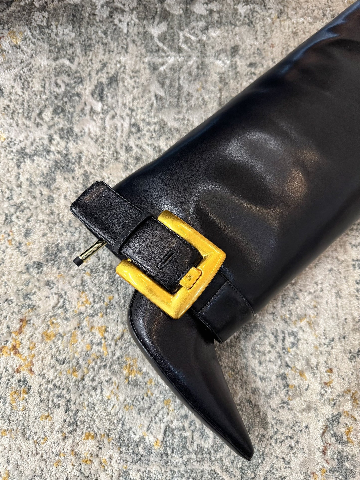ЧОБОТИ BALMAIN 26S 85 ММ З ЧОРНОЇ ТЕЛЯЧОЇ ШКІРИ