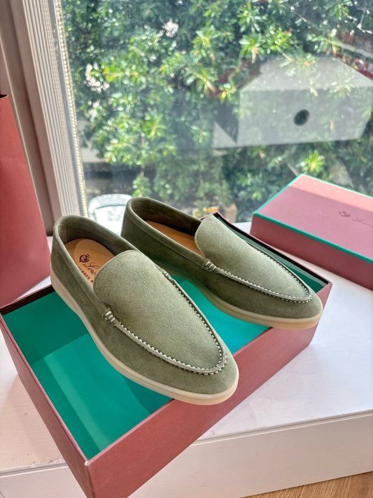 LP LOAFERS 25S IN OLIVE GRAY CASHMERE - 34