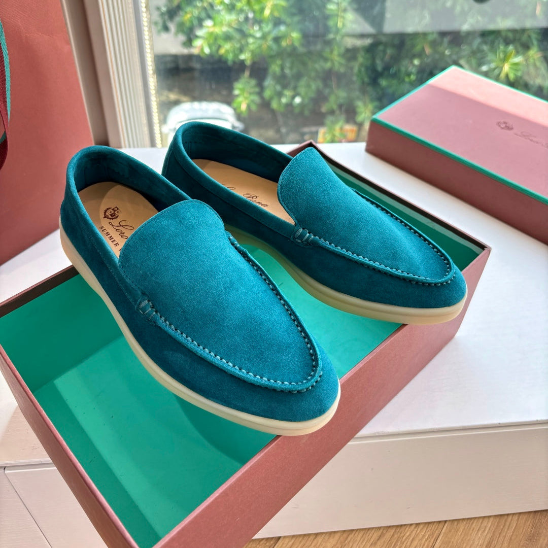 LP LOAFERS 25S IN OCEAN BLUE CASHMERE - 34