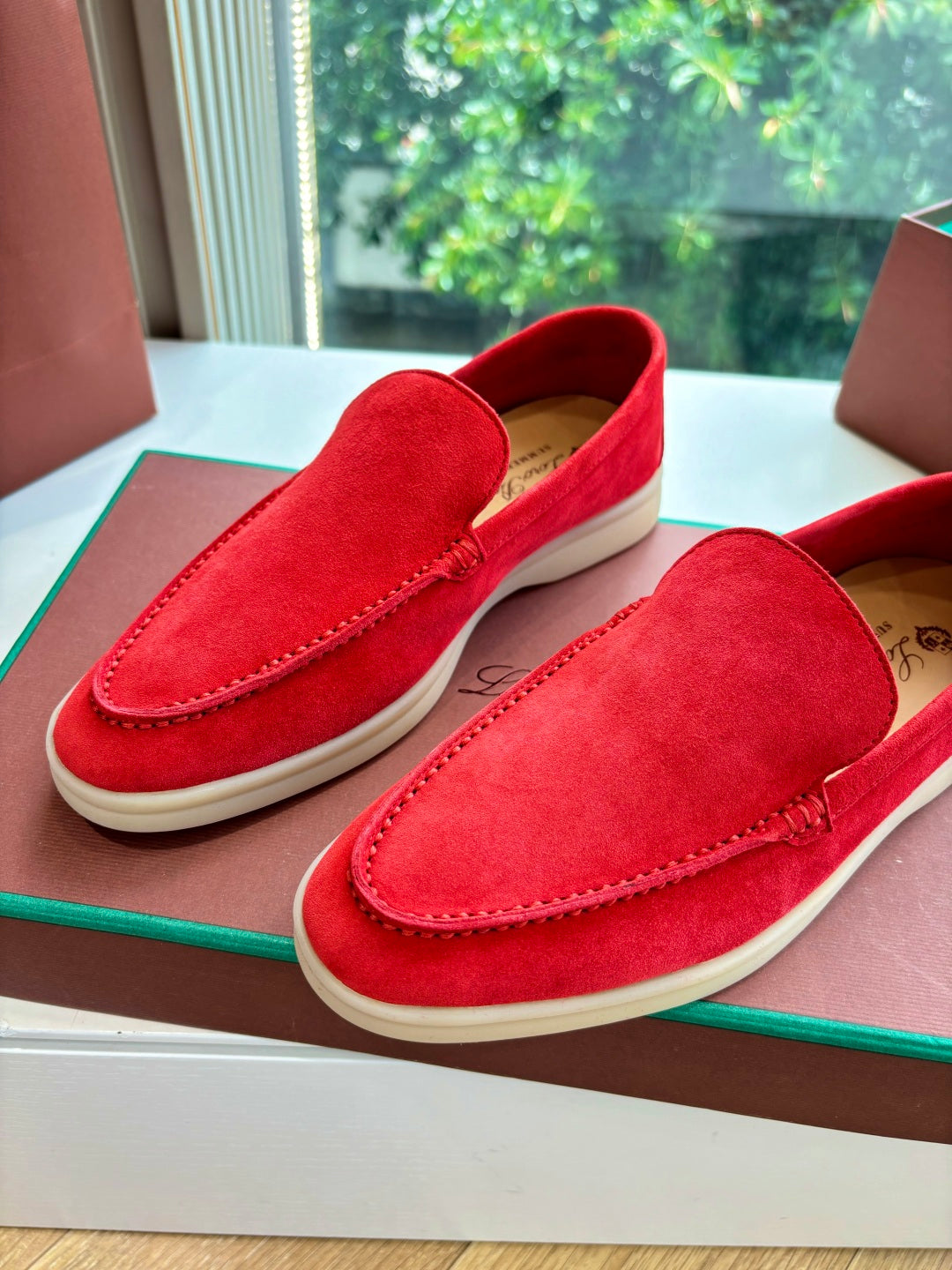 LP LOAFERS 25S IN RED CASHMERE - 34