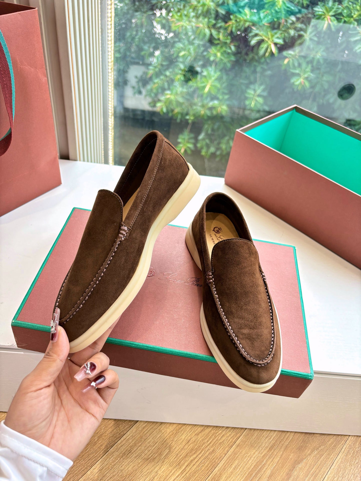 LP LOAFERS 25S IN BROWN CASHMERE - 34