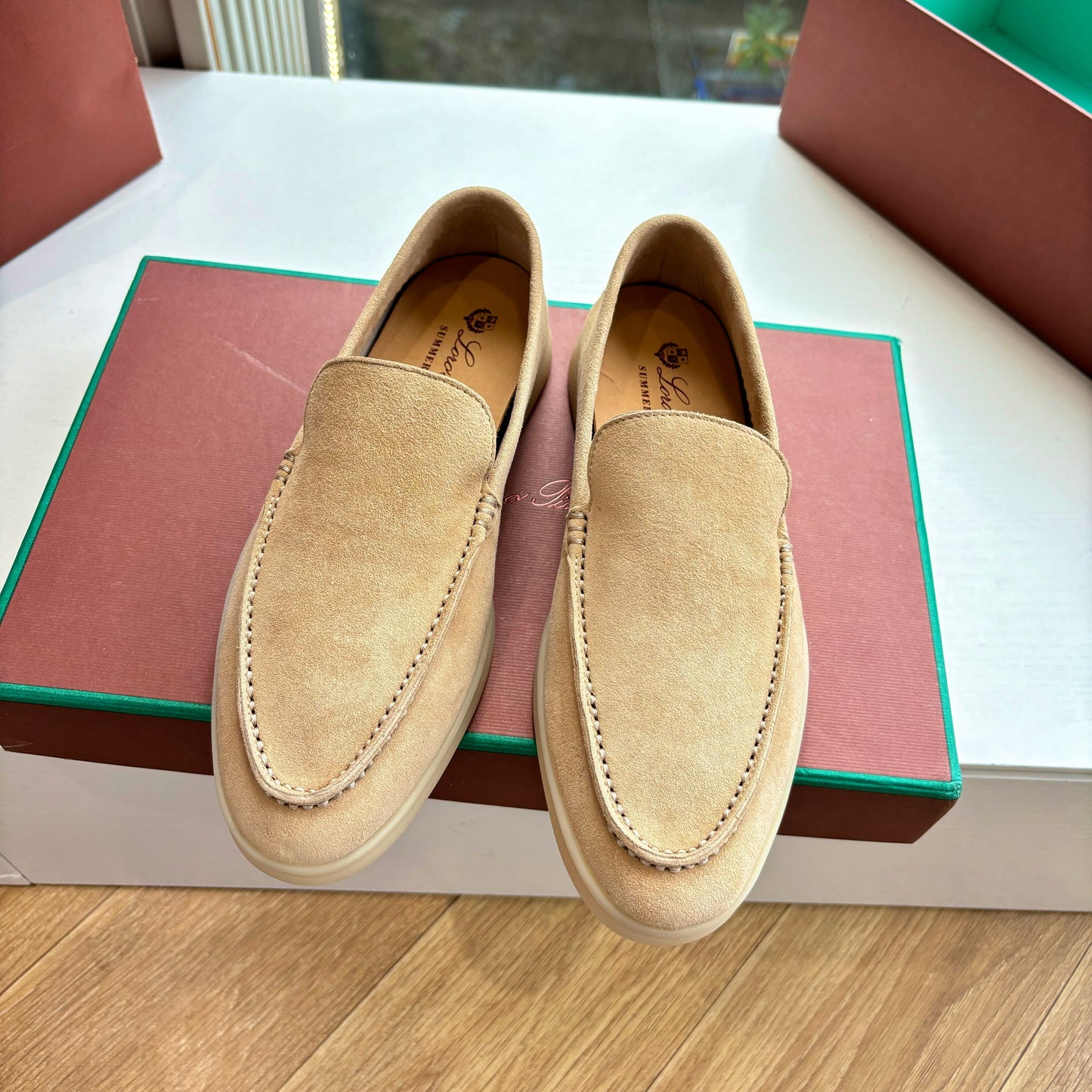 LP LOAFERS 25S IN WARM BEIGE CASHMERE - 34