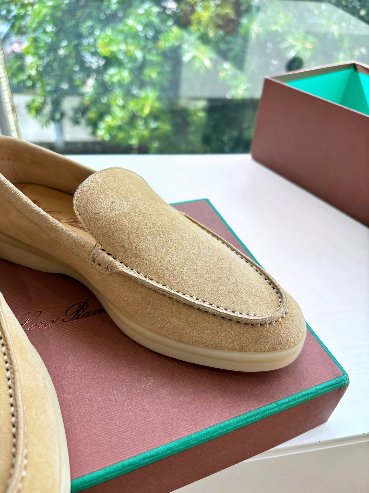 LP LOAFERS 25S IN WARM BEIGE CASHMERE - 34