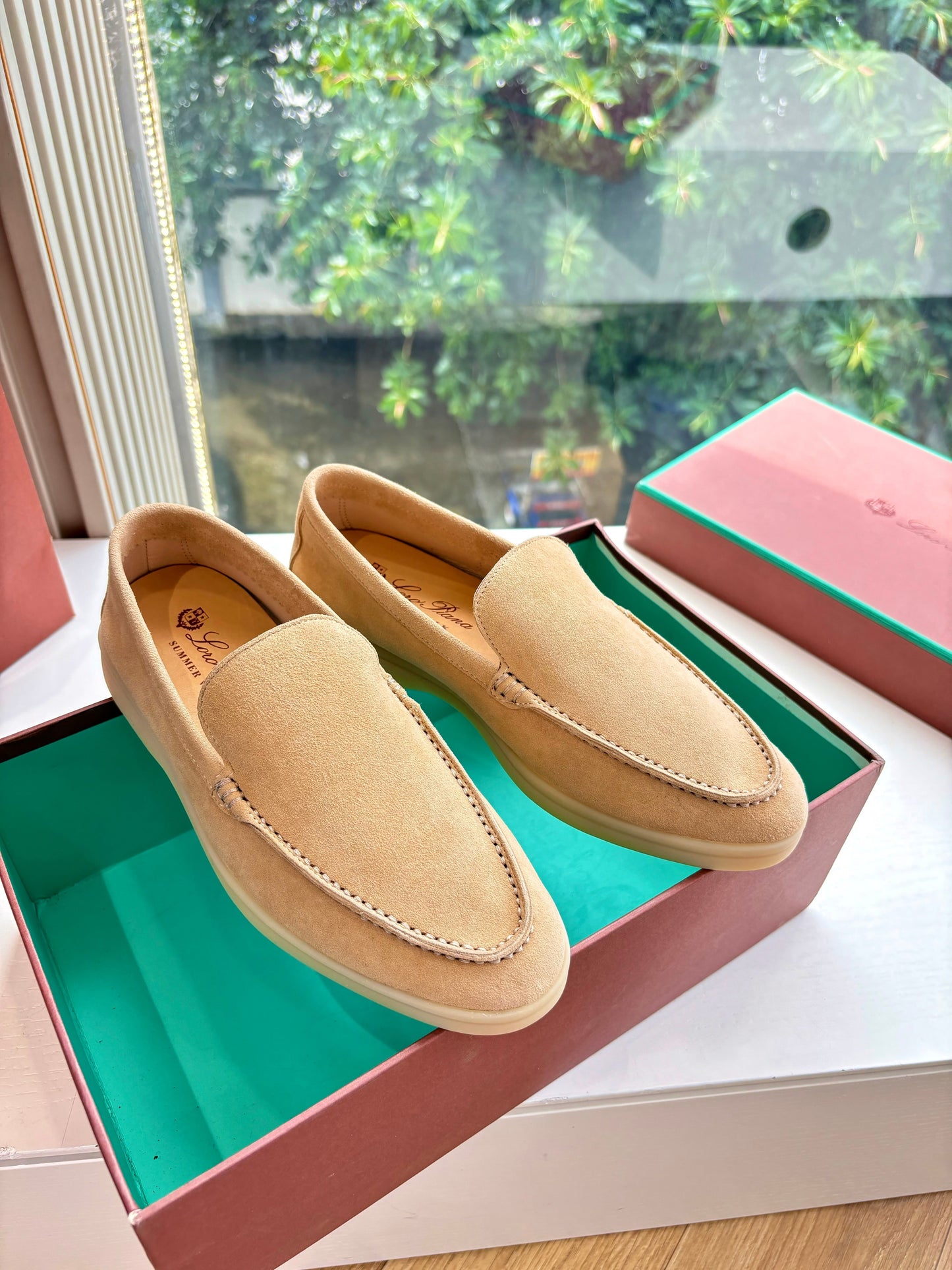 LP LOAFERS 25S IN WARM BEIGE CASHMERE - 34
