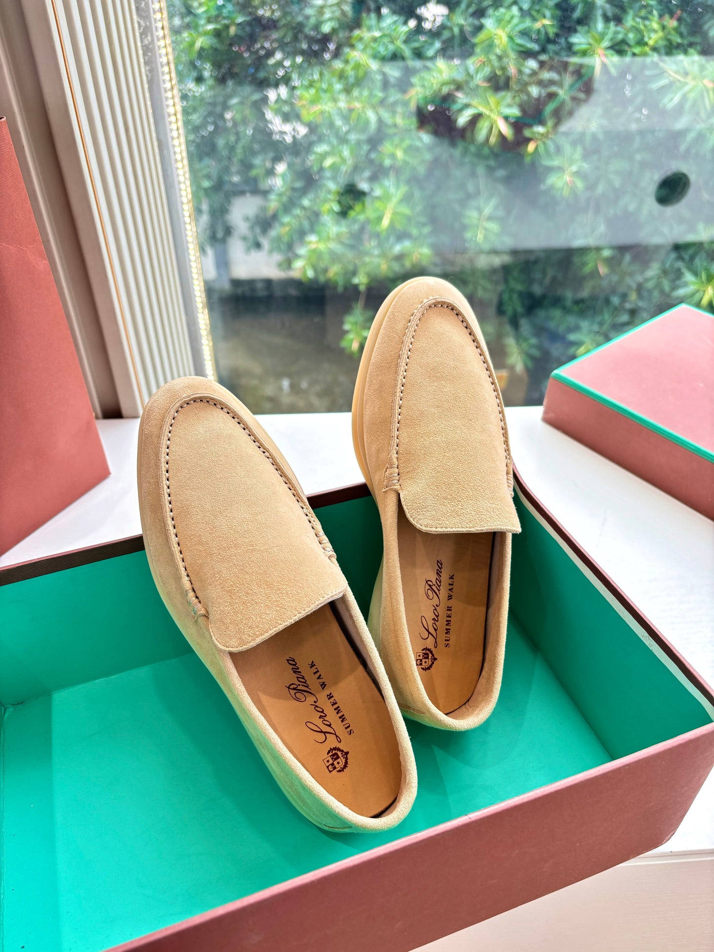LP LOAFERS 25S IN WARM BEIGE CASHMERE - 34