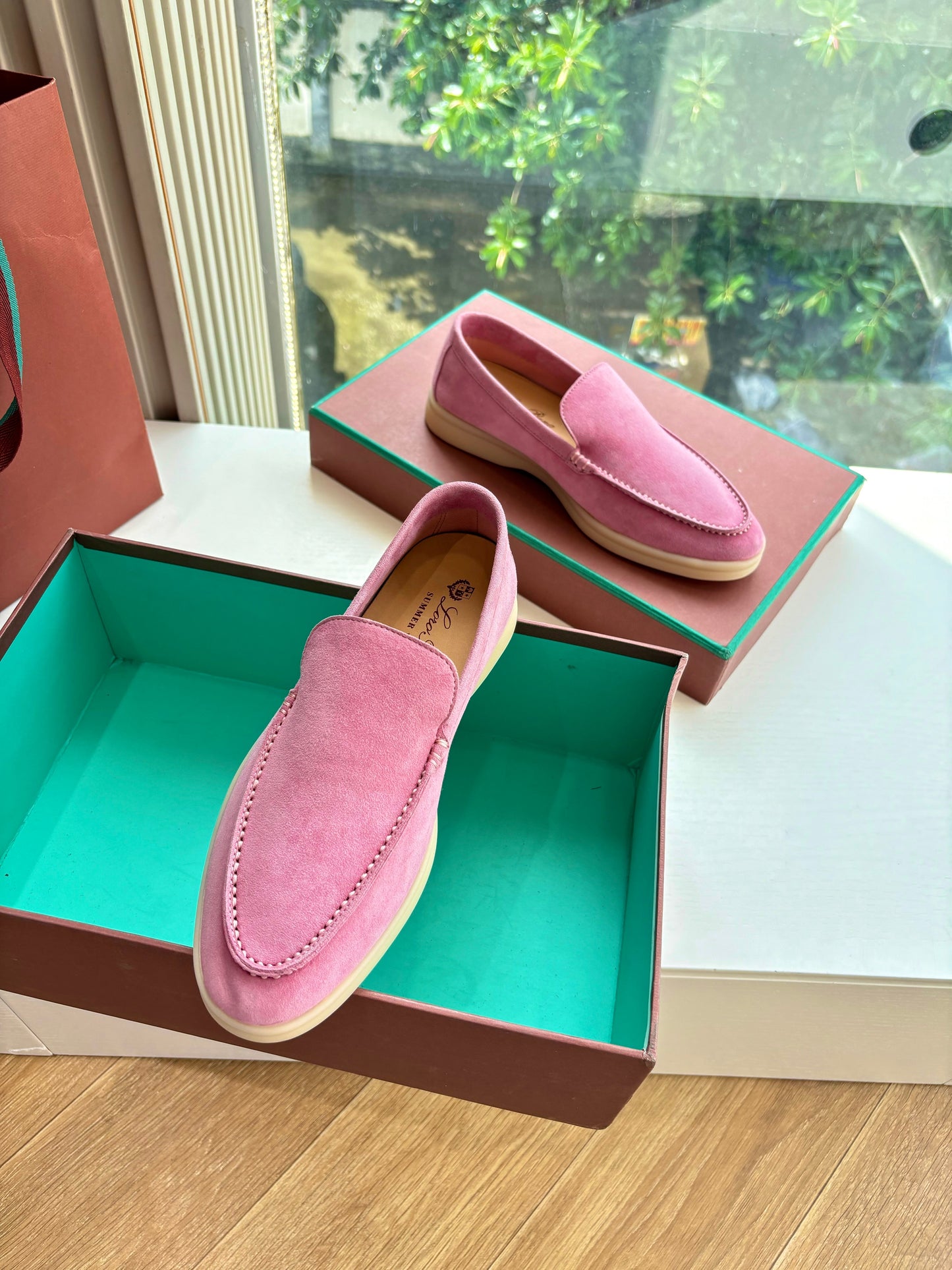 LP LOAFERS 25S IN PINK CASHMERE - 34