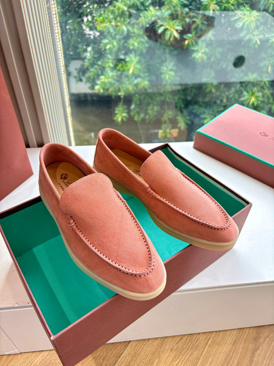 LP LOAFERS 25S IN PEACH PINK CASHMERE - 34
