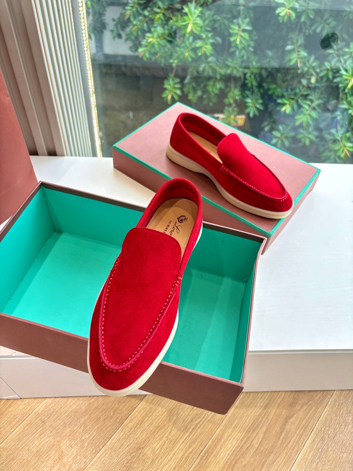LP LOAFERS 25S IN DARK RED CASHMERE - 34