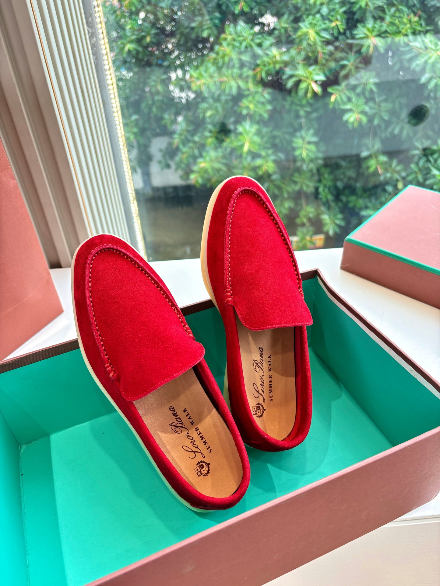 LP LOAFERS 25S IN DARK RED CASHMERE - 34