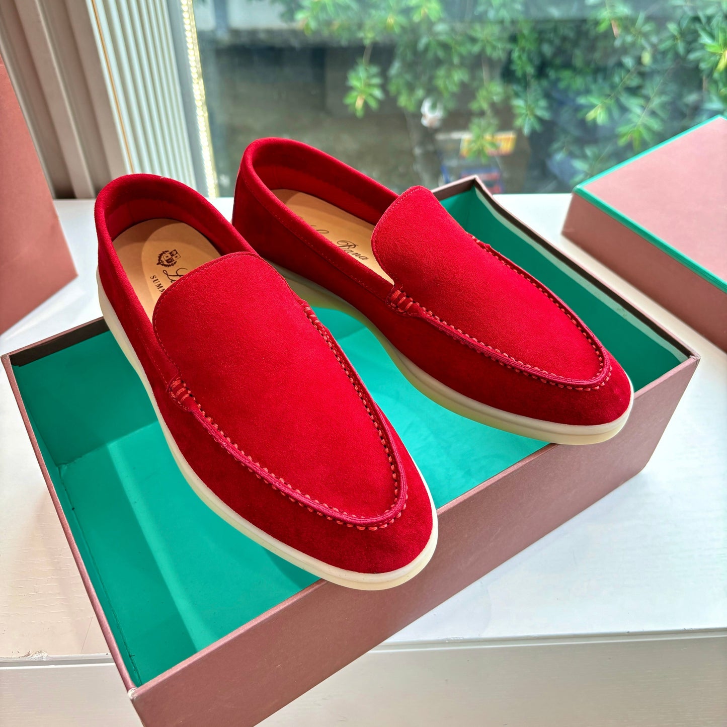 LP LOAFERS 25S IN DARK RED CASHMERE - 34