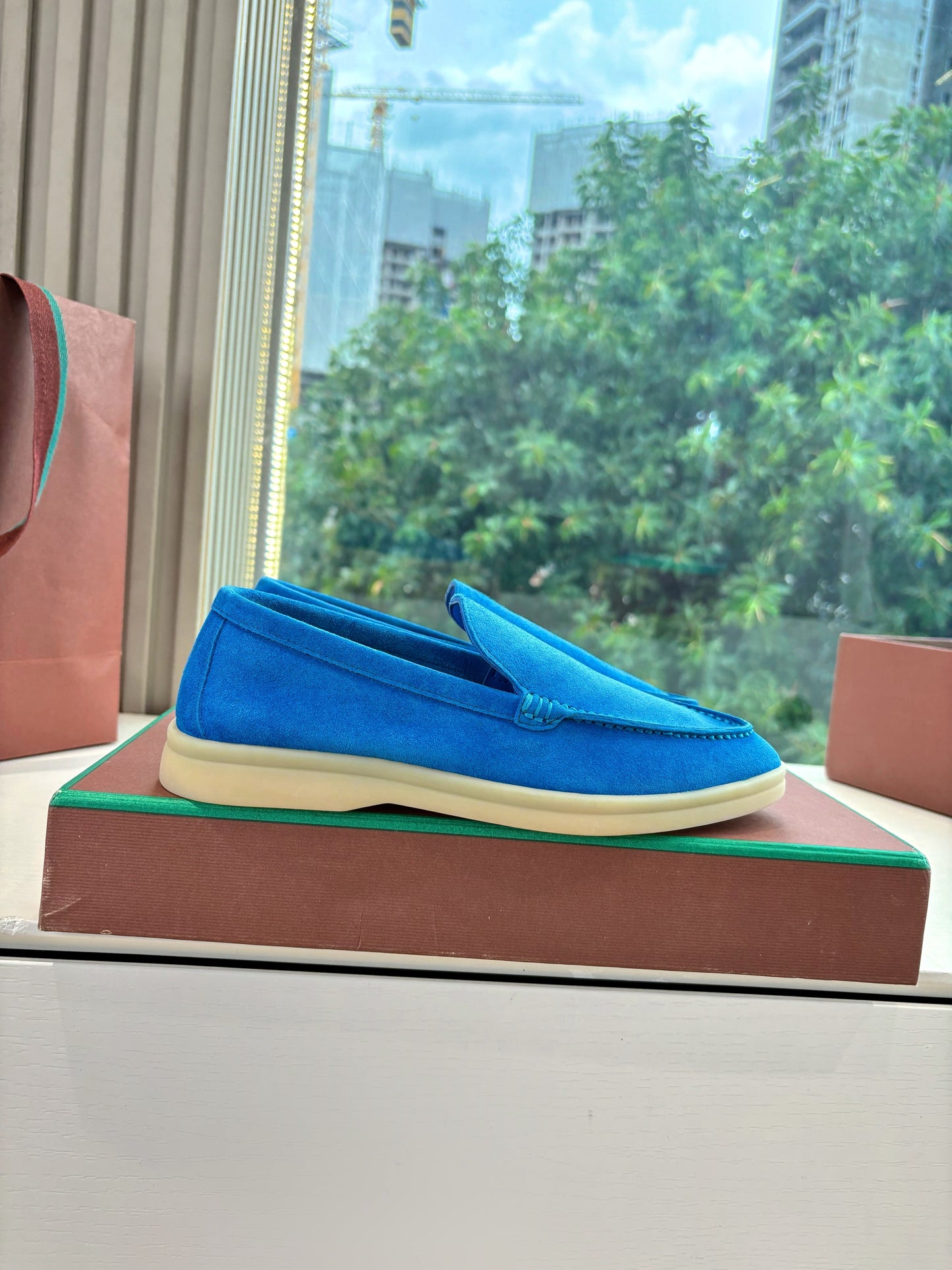 LP LOAFERS 25S IN BLUE CASHMERE - 34