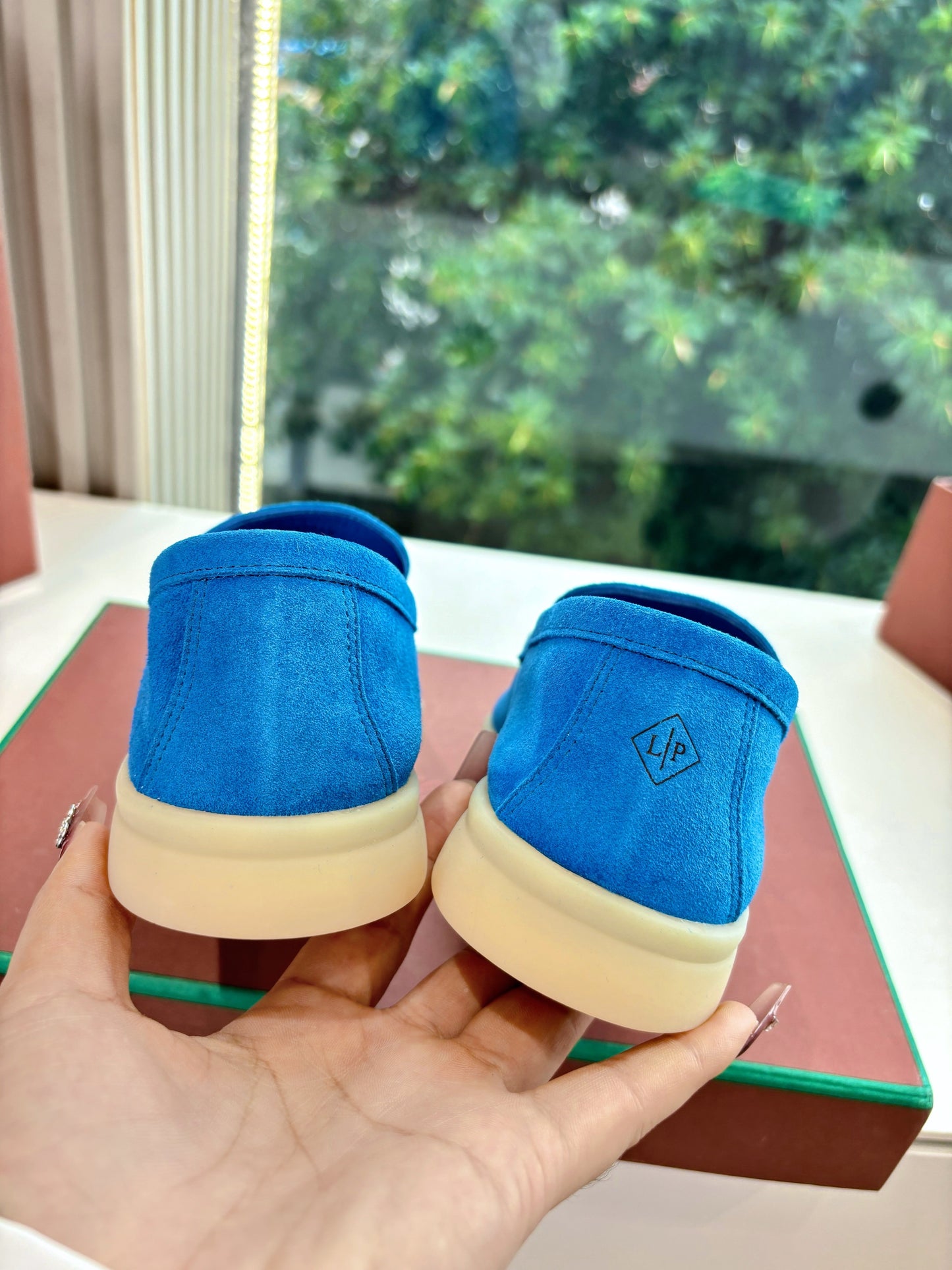 LP LOAFERS 25S IN BLUE CASHMERE - 34