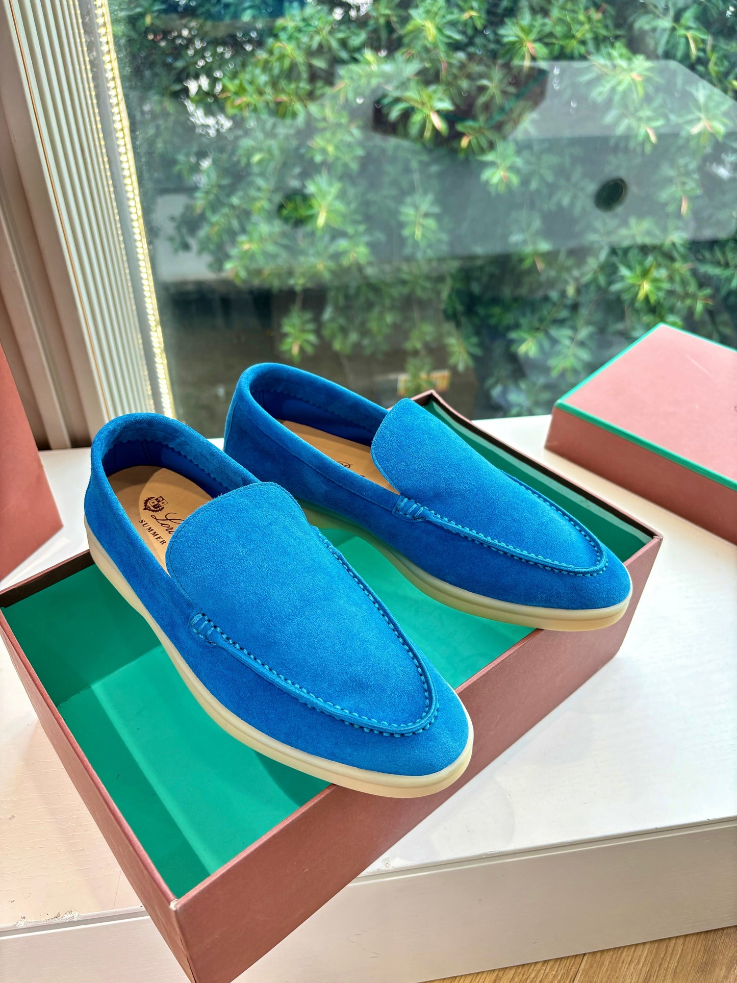 LP LOAFERS 25S IN BLUE CASHMERE - 34