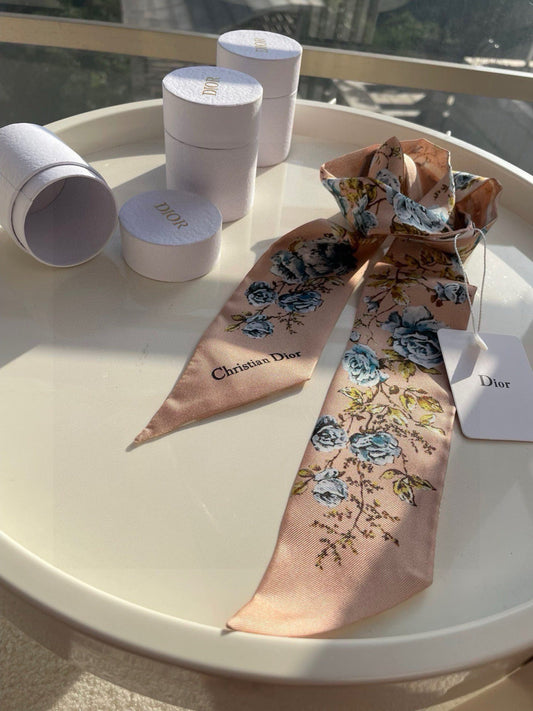 DIOR ХУСТКА-СТРІЧКА З ТВІЛУ, 100 СМ, ШОВК, 714391
