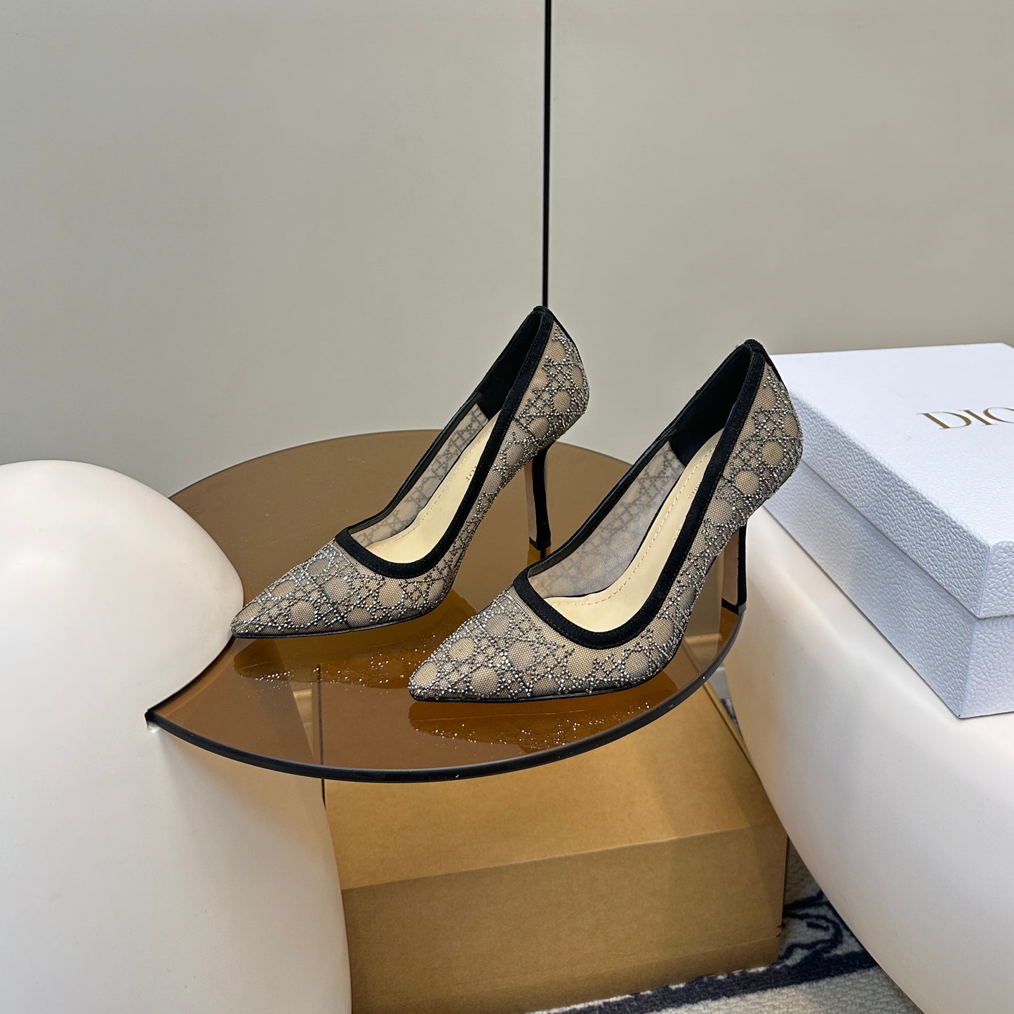 HIGH HEELS PUMP IN BLACK LAMB SUEDE 10 CM - 35