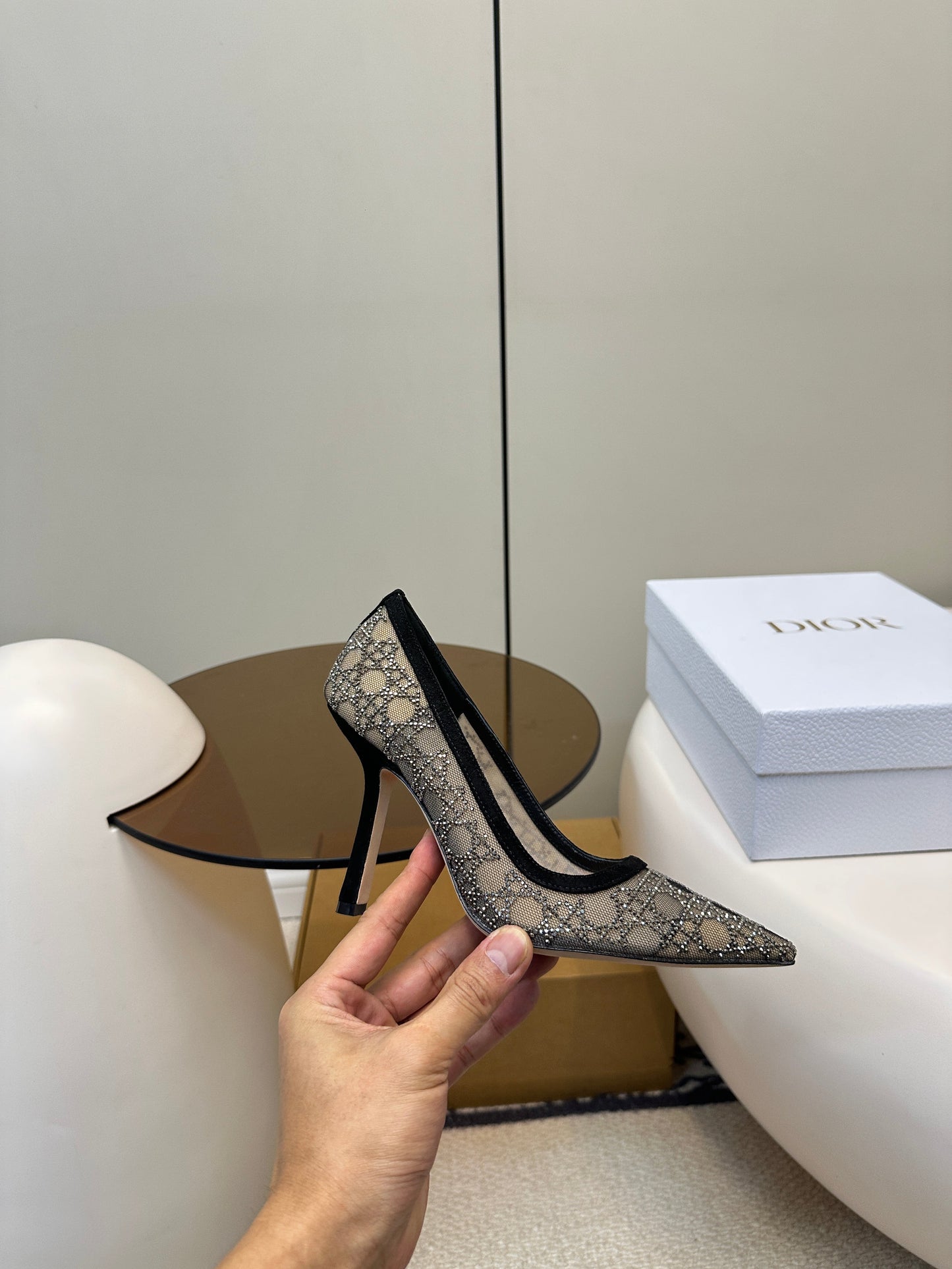 HIGH HEELS PUMP IN BLACK LAMB SUEDE 10 CM - 35