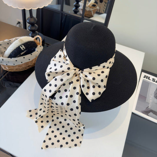КАПЕЛЮХ-ПАНАМА MIUMIU З ШИРОКИМИ ПОЛЯМИ ТА БАНТОМ, МОДЕЛЬ 57