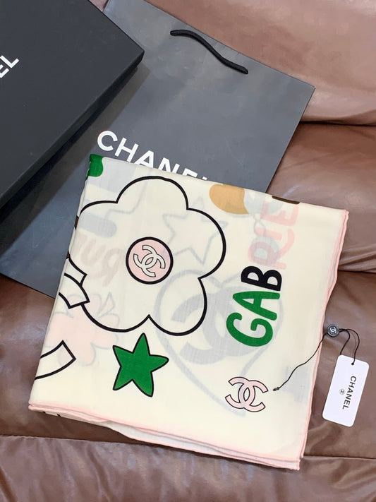 ШАРФ CHANEL 25S 135 СМ З КАШЕМІРУ ТА ШОВКУ 943655