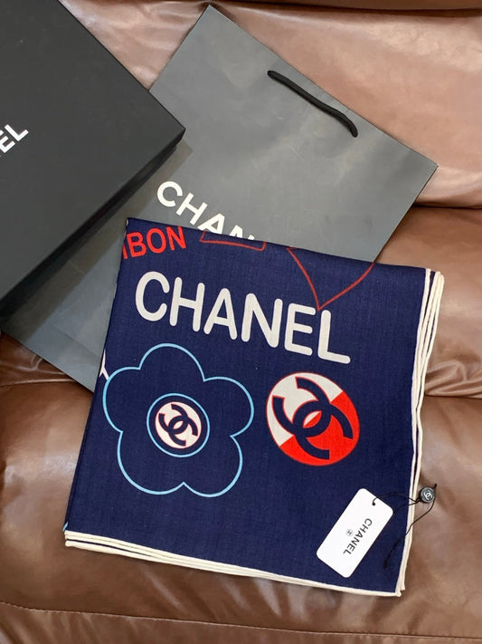 ШАРФ CHANEL 25S 135 СМ З КАШЕМІРУ ТА ШОВКУ 943656