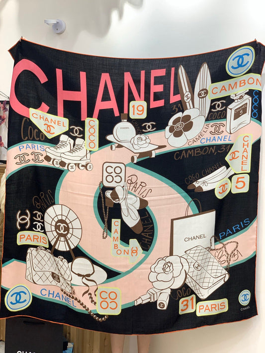 ШАРФ CHANEL 25S 135 З КАШМІРУ 991653