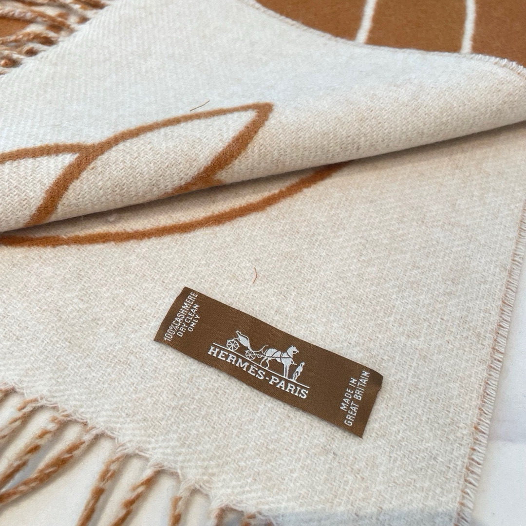 HERMES 25S SCARF 195 IN CASHMERE 989851