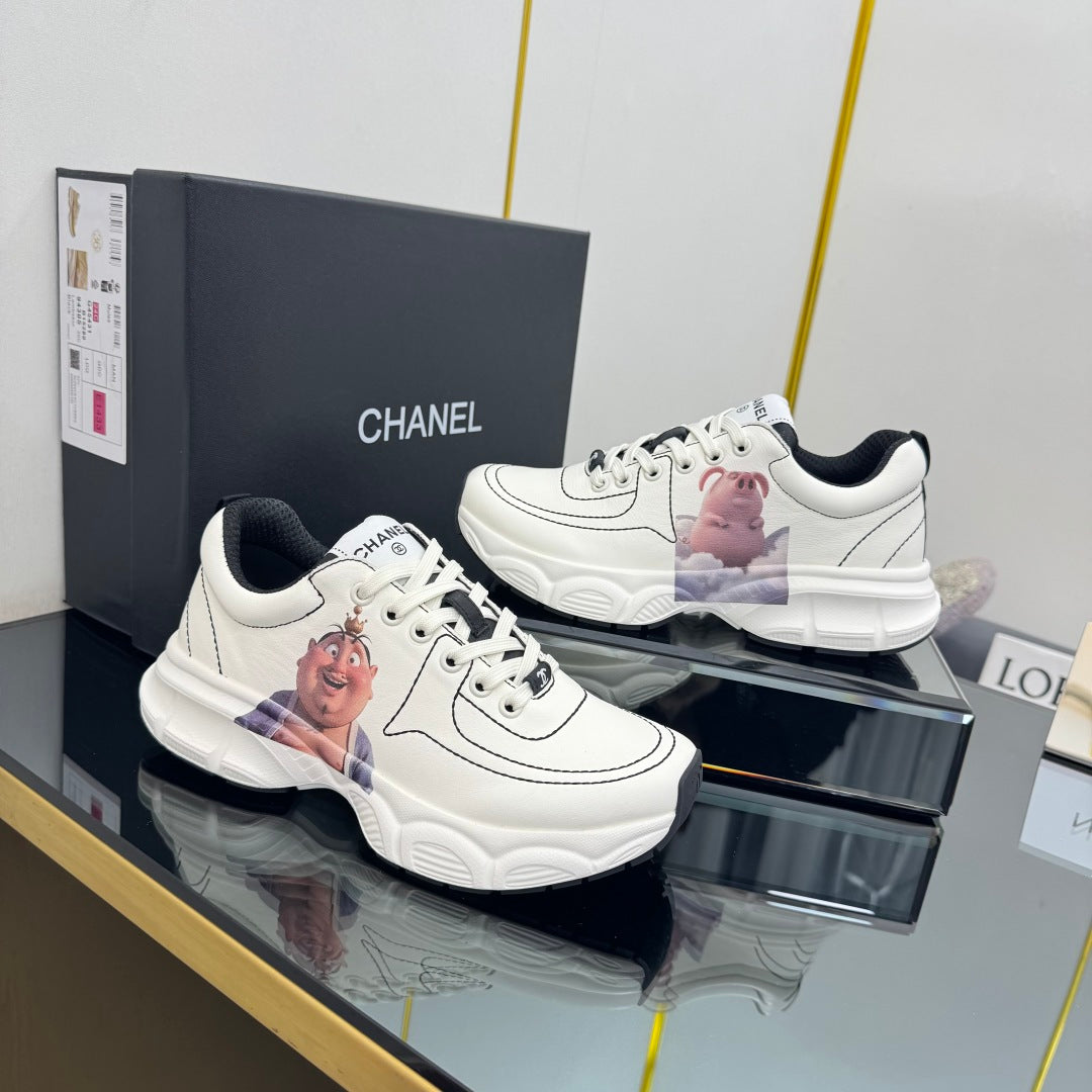 TRAINERS SNEAKER IN WHITE CALFSKIN WITH STICKER 238622 - 35