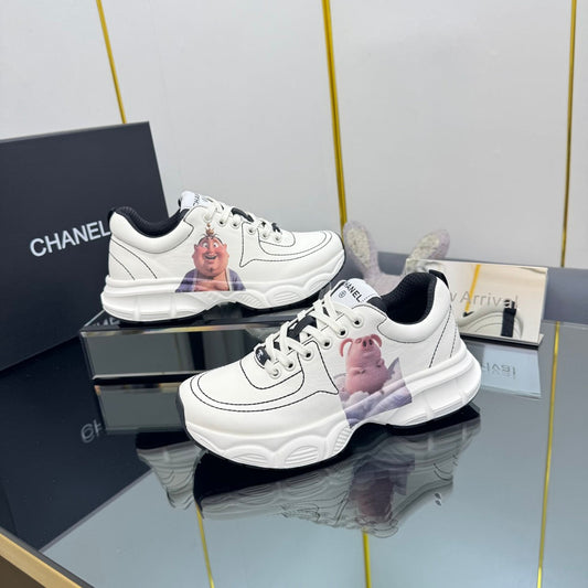 TRAINERS SNEAKER IN WHITE CALFSKIN WITH STICKER 238622 - 35