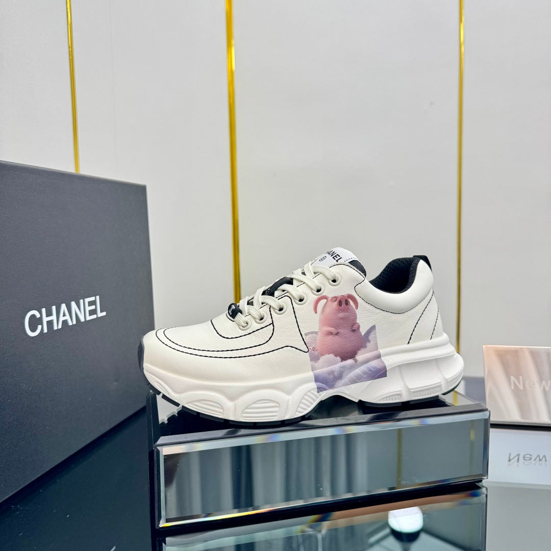 TRAINERS SNEAKER IN WHITE CALFSKIN WITH STICKER 238622 - 35
