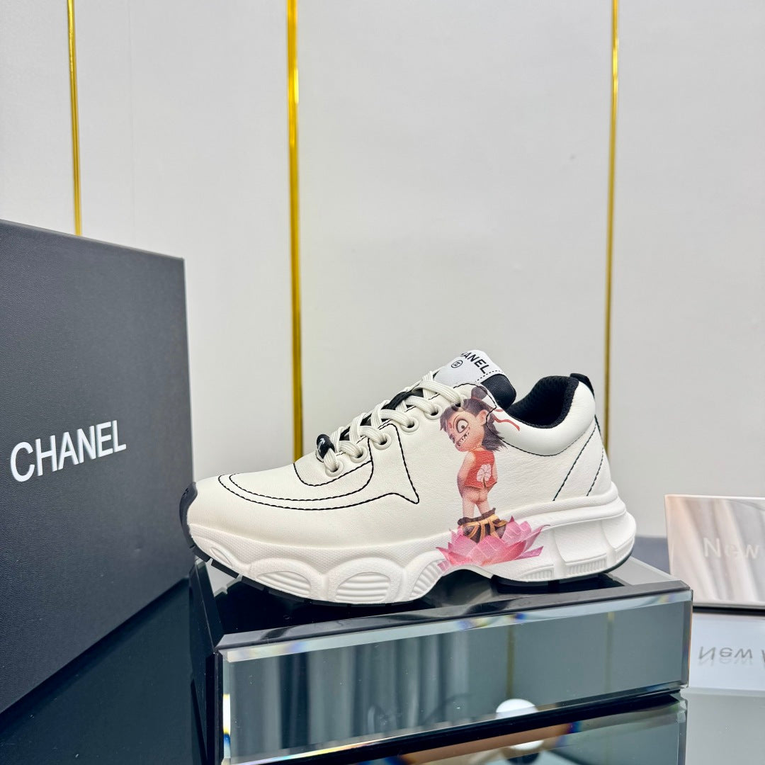 TRAINERS SNEAKER IN WHITE CALFSKIN WITH STICKER 238624 - 35