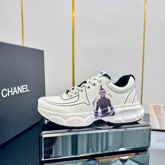 TRAINERS SNEAKER IN WHITE CALFSKIN WITH STICKER 238625 - 35