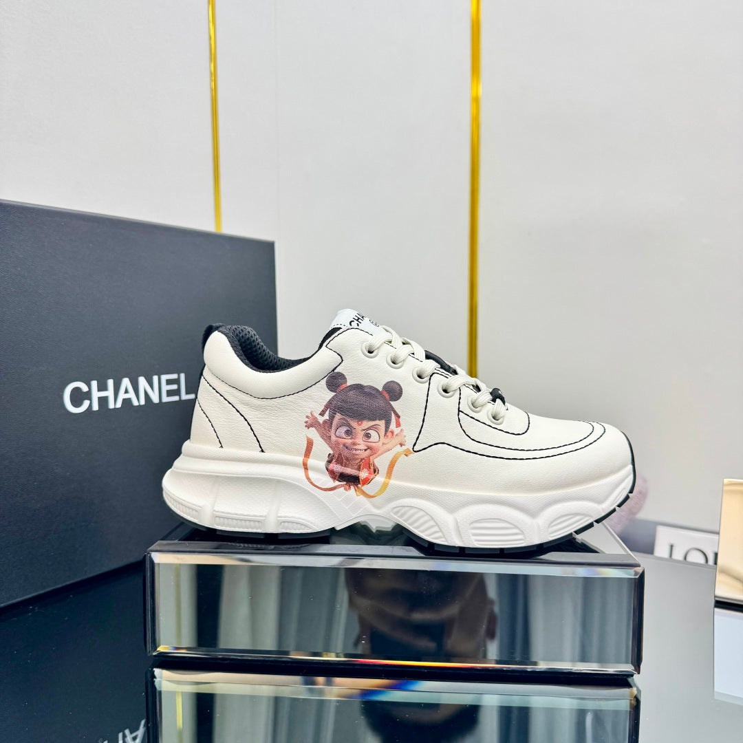 TRAINERS SNEAKER IN WHITE CALFSKIN WITH STICKER 238626 - 35