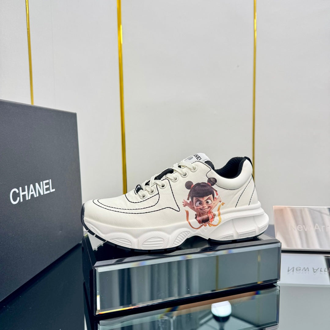 TRAINERS SNEAKER IN WHITE CALFSKIN WITH STICKER 238626 - 35