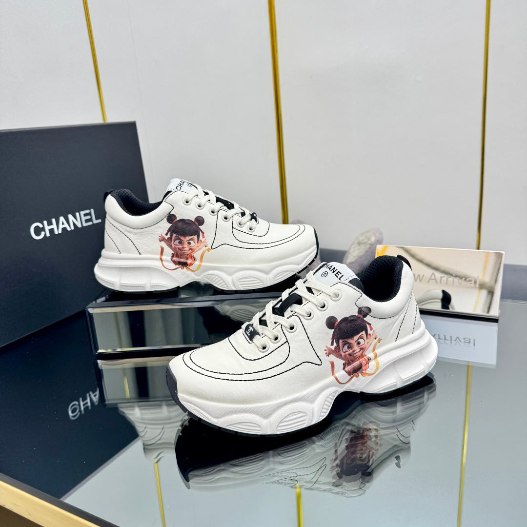 TRAINERS SNEAKER IN WHITE CALFSKIN WITH STICKER 238626 - 35