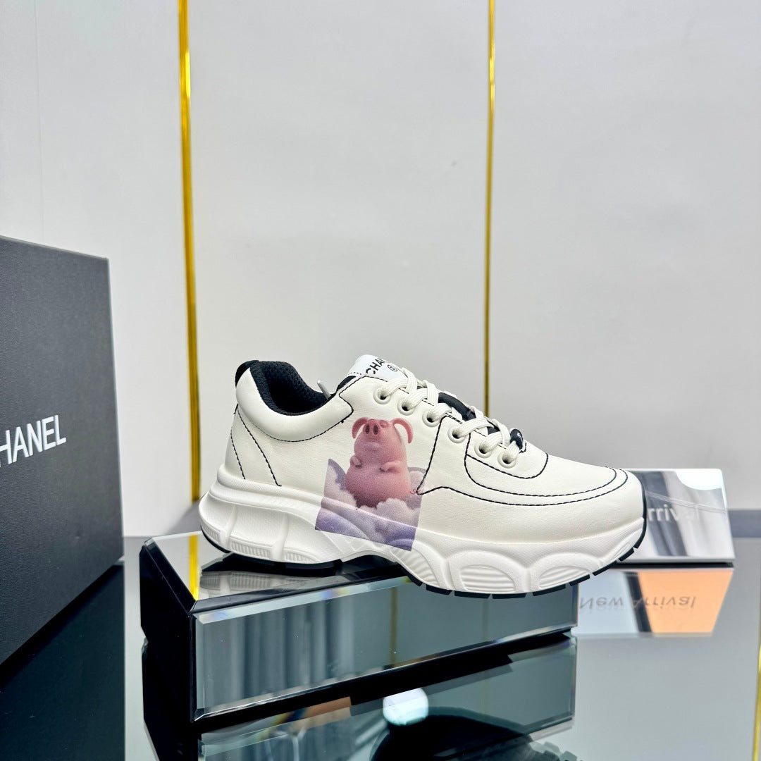 TRAINERS SNEAKER IN WHITE CALFSKIN WITH STICKER 238627 - 35